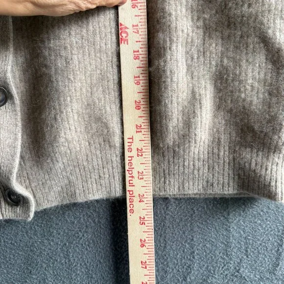 Jenni Kayne Cashmere Cocoon Cropped Cardigan Sweater Women's 2XL Beige